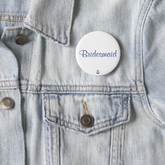 Bridesmaid Nautical Wedding Buttons (Beispiel)