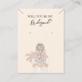 Bridesmaid Necklace & Earring Juwelier Display Car Visitenkarte