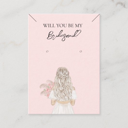 Bridesmaid Necklace & Earring Juwelier Display Car Visitenkarte (Vorderseite)