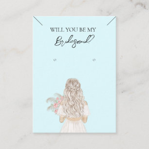 Bridesmaid Necklace & Earring Juwelier Display Car Visitenkarte