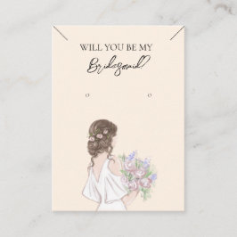 Bridesmaid Necklace & Earring Juwelier Display Car Visitenkarte