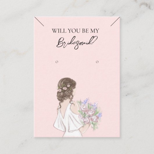 Bridesmaid Necklace & Earring Juwelier Display Car Visitenkarte (Vorderseite)