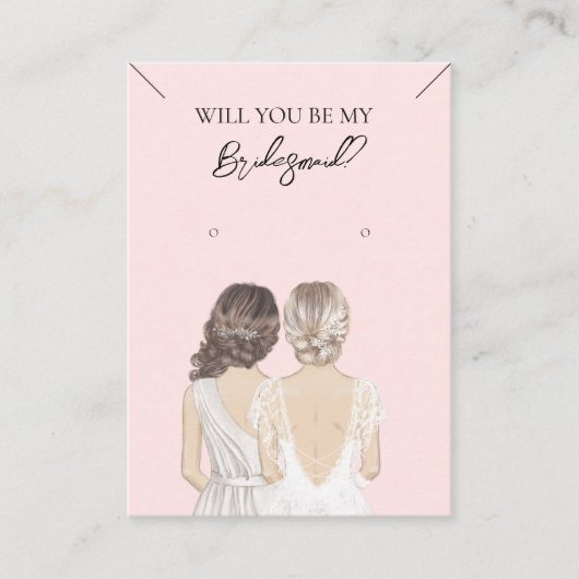 Bridesmaid Necklace & Earring Juwelier Display Car Visitenkarte (Vorderseite)