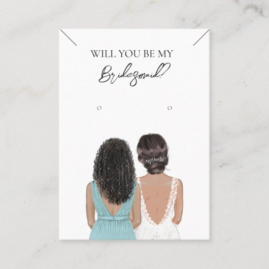 Bridesmaid Necklace & Earring Juwelier Display Car Visitenkarte (Vorderseite)