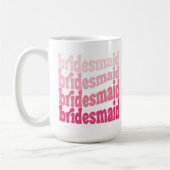 Bridesmaid niedlich Retrosa, personalisiert mit Na Kaffeetasse (Links)