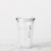 Bridesmaid | Niedlicher Cartoon mit Skript Acryltrinkbecher (Rückseite)