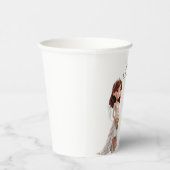 Bridesmaid | Niedlicher Cartoon mit Skript Pappbecher (Rechts)