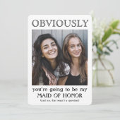 Bridesmaid oder Trauzeugin Vorschlag für ein lusti Einladung (Stehend Vorderseite)