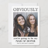 Bridesmaid oder Trauzeugin Vorschlag für ein lusti Einladung (Vorderseite)