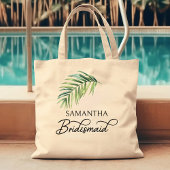 Bridesmaid Palm Leaf Personalisiertes Brautparty Tragetasche