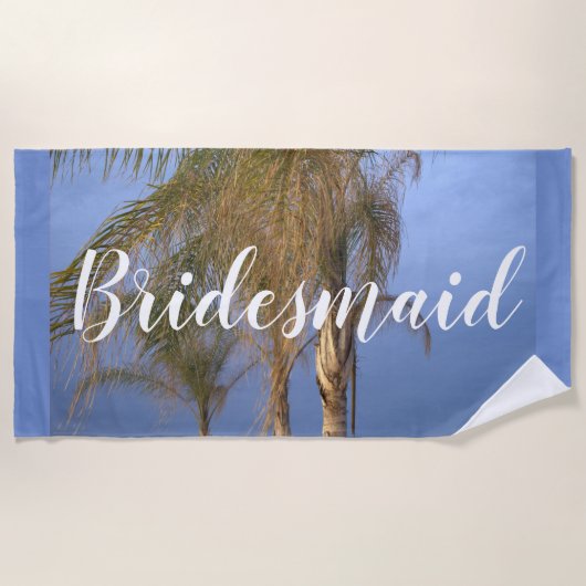 Bridesmaid Palm Trees Beach Handtuch (Vorderseite)