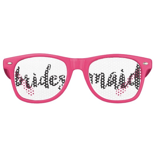 Bridesmaid Party Brille mit Handschrift Partybrille (Vorderseite)
