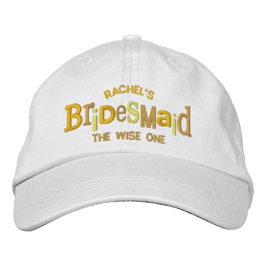 Bridesmaid-Party Wedding-Geschenk Bestickte Kappe (Vorderseite)