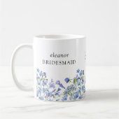 Bridesmaid Periwinkle Wildblume Elegante Kaffeetasse (Links)