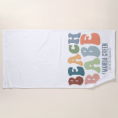 Bridesmaid Personalisiert Beach Junggeselinnen-Abs Strandtuch (Vorderseite)