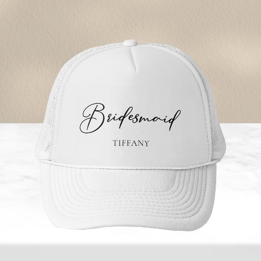 Bridesmaid Personalisiert Chic Minimalistische Hoc Truckerkappe