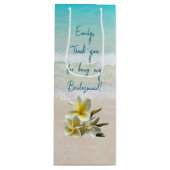 Bridesmaid Personalisiert Danke von Bride Geschenktüte Für Weinflaschen (Vorderseite)