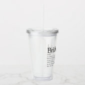 Bridesmaid Personalisiert Definition Favor Acryltrinkbecher (Rechts)