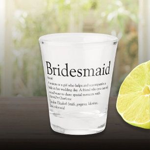 Bridesmaid Personalisiert Definition Favor Schnapsglas