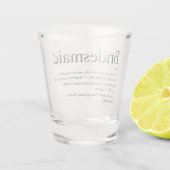 Bridesmaid Personalisiert Definition Favor Schnapsglas (Rückseite)