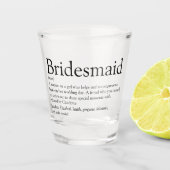 Bridesmaid Personalisiert Definition Favor Schnapsglas (Vorderseite)