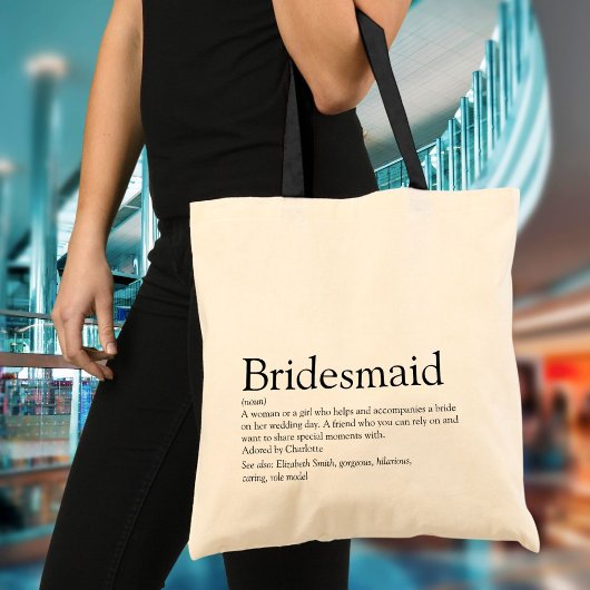 Bridesmaid Personalisiert Definition Favor Tragetasche