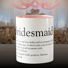 Bridesmaid Personalisiert Definition Favor Zweifarbige Tasse