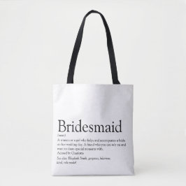 Bridesmaid Personalisiert Definition Gastgeschenk  Tasche