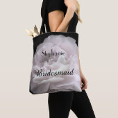 Bridesmaid Personalisiert Name Pale Pink Rose Blüt Tasche (Von Nahem)