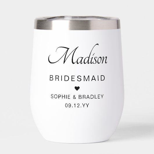 Bridesmaid Personalisiert Name Wedding Party (Rückseite)