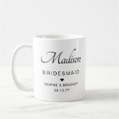 Bridesmaid Personalisiert Name Wedding Party Kaffeetasse (Links)