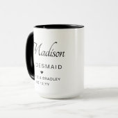 Bridesmaid Personalisiert Name Wedding Party Tasse (Vorderseite Links)