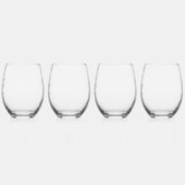 Bridesmaid Personalisiert Name Wedding Party Weinglas Ohne Stiel (Links)