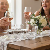 Bridesmaid Personalisiert Name Wedding Party Weinglas Ohne Stiel