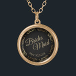 Bridesmaid Personalisiert Wedding Necklace Geschen Vergoldete Kette<br><div class="desc">Diese wunderschöne goldverputzte Halskette ist als Hochzeitsgeschenk oder als Gefallen für Brautmädchen konzipiert. Es ist für die Koordination mit unserer Gold Foil Elegant Wedding Suite konzipiert und verfügt über eine goldene Imitat-Folie, die mit dem Text "Brides Maid" geblüht ist, sowie einen Ort, um ihren Namen einzugeben. Ein schöner Weg, um...</div>