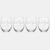 Bridesmaid Personalisiert Weinglas Ohne Stiel (Vorderseite)