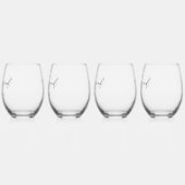 Bridesmaid Personalisiert Weinglas Ohne Stiel (Links)