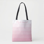 Bridesmaid Personalisiert White Ombre Streifen Pin Tasche (Vorderseite)