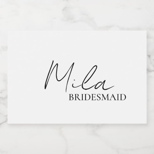Bridesmaid Personalisierte Geschenkideen Schaumweinetikett (Einzelnes Label)
