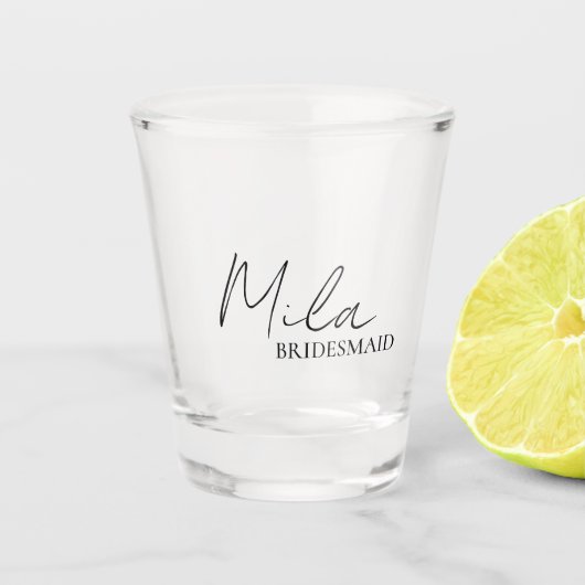 Bridesmaid Personalisierte Geschenkideen Schnapsglas (Vorderseite)
