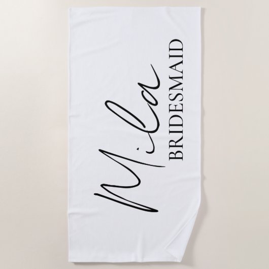 Bridesmaid Personalisierte Geschenkideen Strandtuch (Vorderseite)