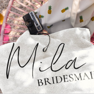 Bridesmaid Personalisierte Geschenkideen Strandtuch