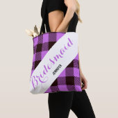 Bridesmaid Personalisierter Name Tartan Einfach Tasche (Von Nahem)
