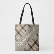 Bridesmaid Personalisierter Name Tartan Einfach