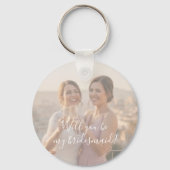 Bridesmaid Photo Strip 2 Pictures Proposal Schlüsselanhänger (Rückseite)