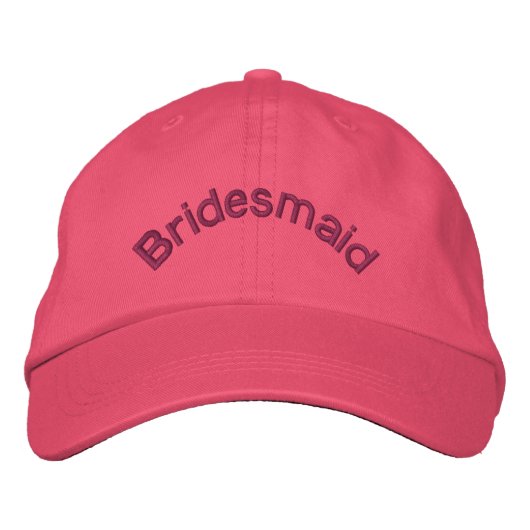 Bridesmaid Pink bestickt Bestickte Kappe (Vorderseite)