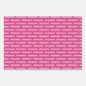 Bridesmaid Pink Geschenkpapier Set (Vorderseite 2)