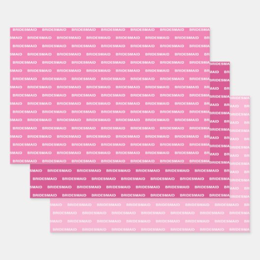 Bridesmaid Pink Geschenkpapier Set (Set)