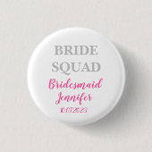 Bridesmaid Pink Individuelle Name Wedding Bachelor Button (Vorderseite)