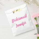 Bridesmaid Pink Individuelle Name Wedding Bachelor Geschenktütchen (Versiegelt)